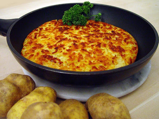 Swiss breakfast with potatoes