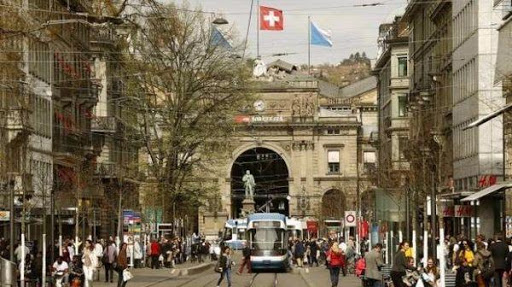 Beautiful street in Switzerland