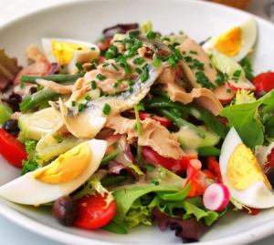 French salads, part of Swiss cuisine